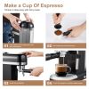 20 Bar Espresso Machine, 1350W High Performance and 1.4 L Detachable Transparent Water Tank
