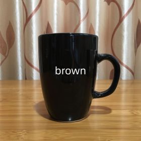 Ceramic Couple Has A Coffee Cup (Option: Brown-401 500ml)
