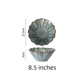 Japanese-style Kiln Glaze Special Western Food Pasta Plate (Option: Wuhui Kiln Transformation-4PCS-Flower bowl)